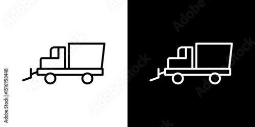 Snowplow icon symbol concept for graphic design, Website, UI. Svg
