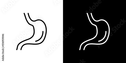 Stomach icon symbol concept for graphic design, Website, UI. Svg