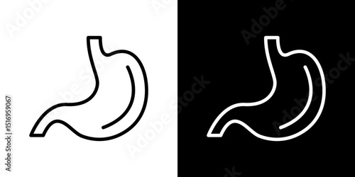 Stomach icon symbol concept for graphic design, Website, UI. Svg