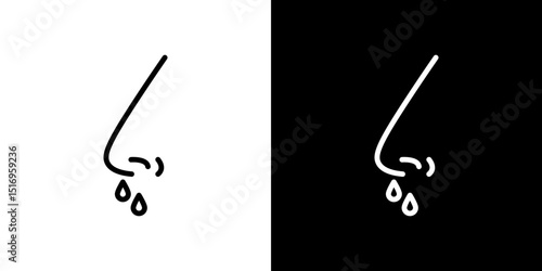 Stuffy nose icon symbol concept for graphic design, Website, UI. Svg