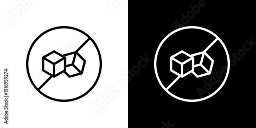 Sugar free icon symbol concept for graphic design, Website, UI. Svg