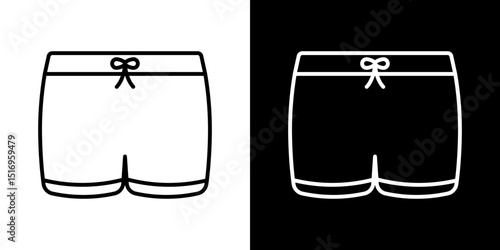 Swim shorts icon symbol concept for graphic design, Website, UI. Svg