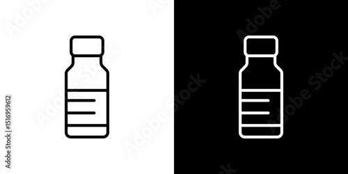 Syrup medicine bottle icon symbol concept for graphic design, Website, UI. Svg