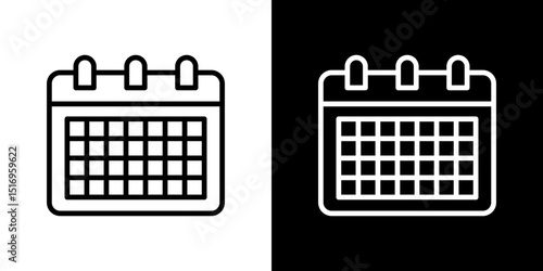Table calendar icon symbol concept for graphic design, Website, UI. Svg