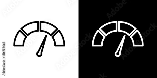Tachometer icon symbol concept for graphic design, Website, UI. Svg