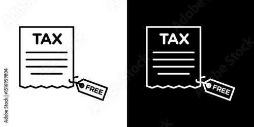 Tax free icon symbol concept for graphic design, Website, UI. Svg