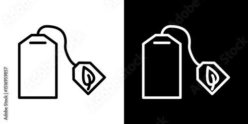 Tea bag icon symbol concept for graphic design, Website, UI. Svg