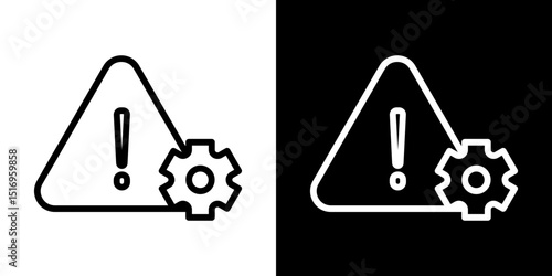 Technical warning icon symbol concept for graphic design, Website, UI. Svg