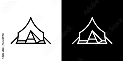Tent icon symbol concept for graphic design, Website, UI. Svg