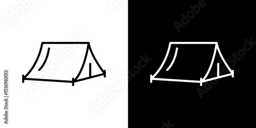 Tent icon symbol concept for graphic design, Website, UI. Svg