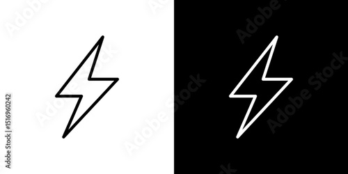 Thunder bolt icon symbol concept for graphic design, Website, UI. Svg