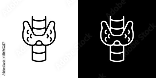 Thyroid icon symbol concept for graphic design, Website, UI. Svg