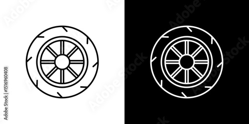 Tire icon symbol concept for graphic design, Website, UI. Svg