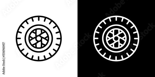 Tire icon symbol concept for graphic design, Website, UI. Svg