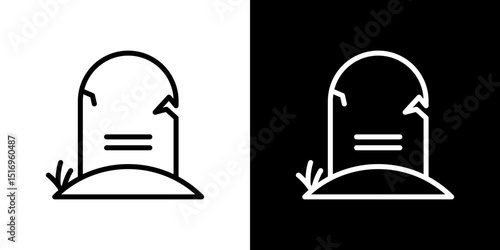 Tombstone icon symbol concept for graphic design, Website, UI. Svg