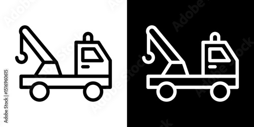Tow truck icon symbol concept for graphic design, Website, UI. Svg