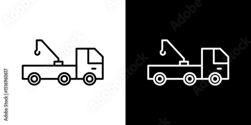 Tow truck icon symbol concept for graphic design, Website, UI. Svg
