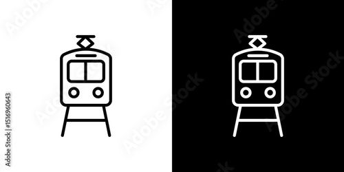 Train icon symbol concept for graphic design, Website, UI. Svg