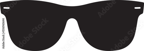 Sunglass Shape Vector in Flat Silhouette Style