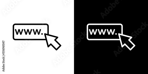 Url icon symbol concept for graphic design, Website, UI. Svg