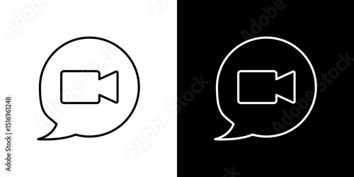 Video call icon symbol concept for graphic design, Website, UI. Svg