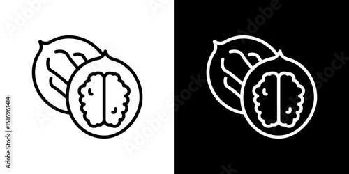 Walnut icon symbol concept for graphic design, Website, UI. Svg