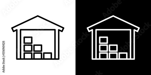 Warehouse icon symbol concept for graphic design, Website, UI. Svg