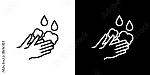 Wash hands icon symbol concept for graphic design, Website, UI. Svg