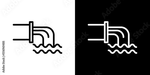 Waste water icon symbol concept for graphic design, Website, UI. Svg