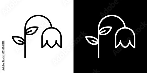 Wilted flower icon symbol concept for graphic design, Website, UI. Svg