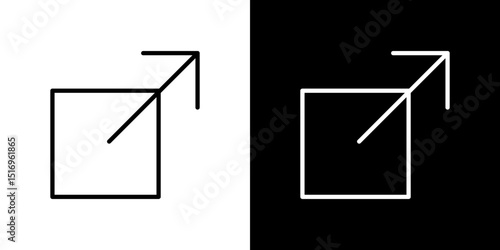 Window Maximize icon symbol concept for graphic design, Website, UI. Svg