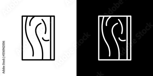 Wood board icon symbol concept for graphic design, Website, UI. Svg