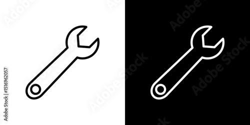 Wrench icon symbol concept for graphic design, Website, UI. Svg