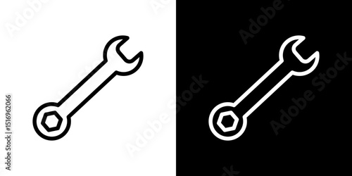 Wrench icon symbol concept for graphic design, Website, UI. Svg