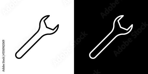 Wrench icon symbol concept for graphic design, Website, UI. Svg