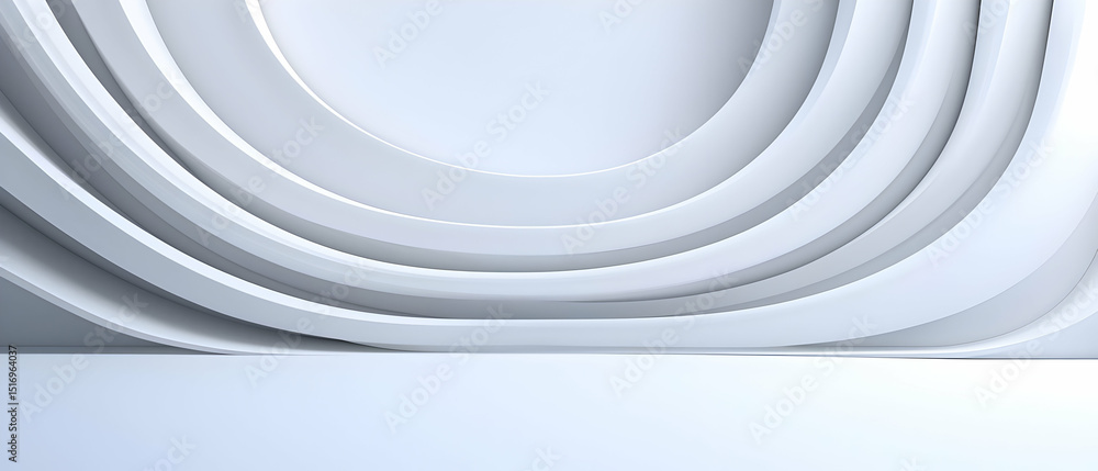 Obraz premium Abstract White Interior Design Background