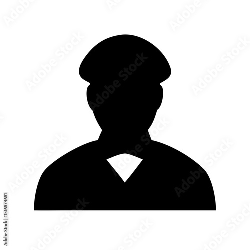 Vector of a security guard silhouette
