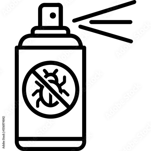 Insect repellent spray icon in vector style