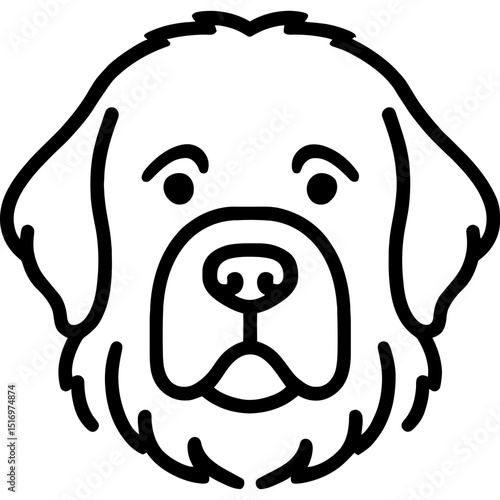 Minimal vector design of Newfoundland dog