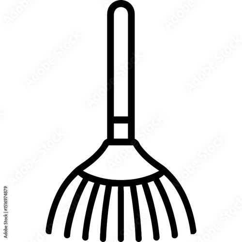 Minimalist rake icon design