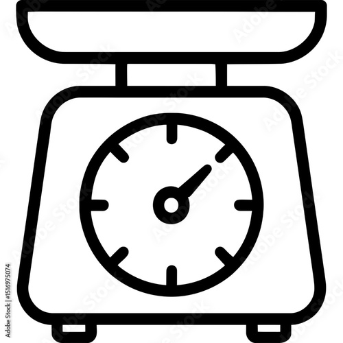 Minimalist kitchen scale icon design