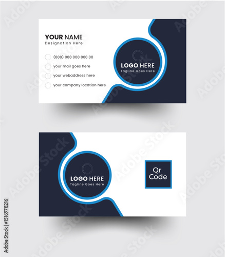 Corporate Business Card, Business card design template, Clean professional business card template, visiting card, business card template. 