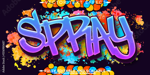 Graffiti text effect, editable spray and street text style