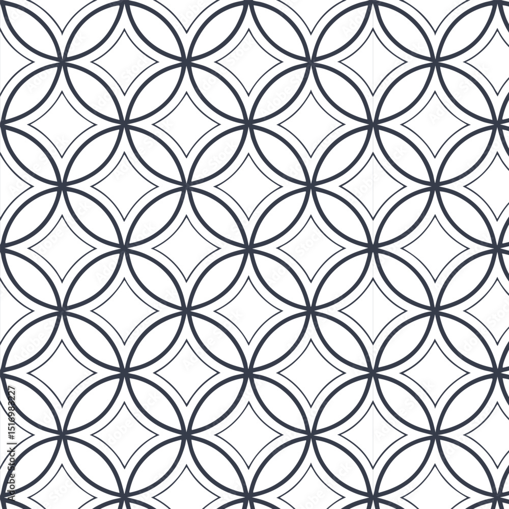 Fototapeta premium Seamless floral damask pattern with vintage flower tile repeat design