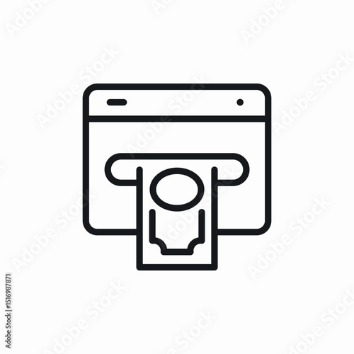 atm transaction icon sign vector