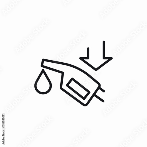 gas pump usage icon sign vector