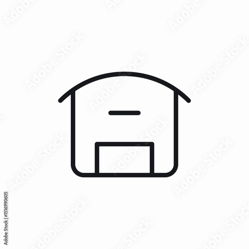 warehouse building icon sign vector