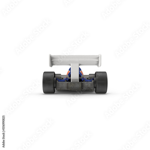 Bilde på lerret Racing Car Isolated on White Background
