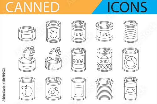 featuring various canned food products for grocery and retail use.
