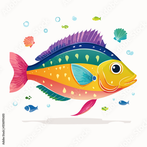 colorful Fish vector 